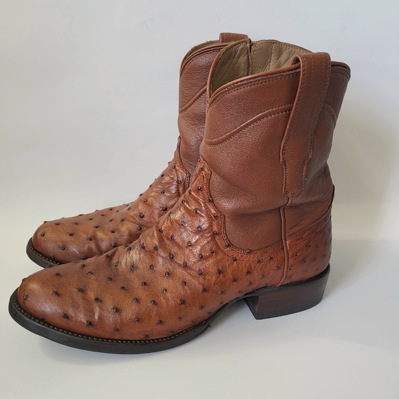 Men’s Tecovas The Dean Ostrich Boots in Pecan 9.5EE - Picture 2 of 11